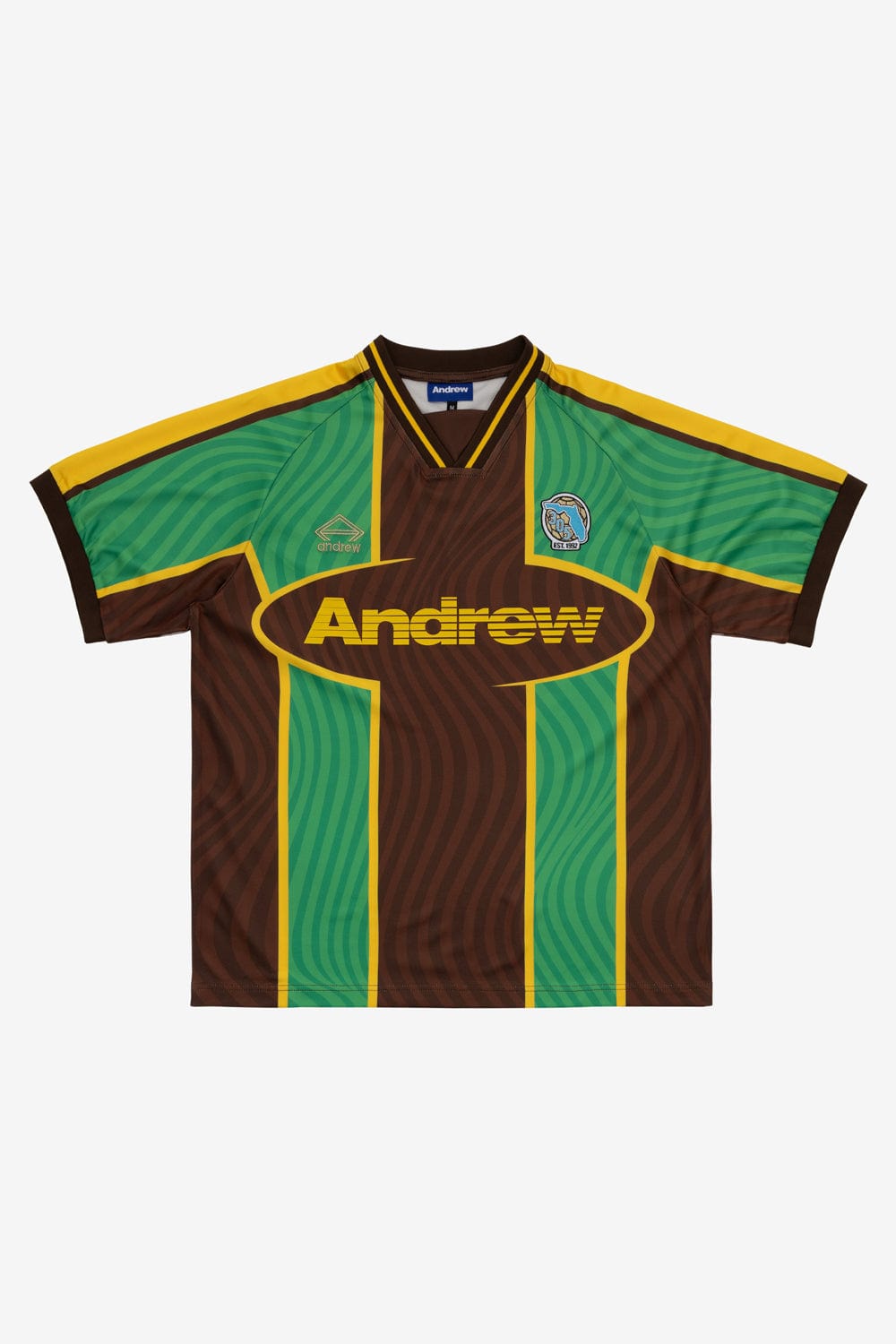 Andrew Campeones Futbol Jersey (Green/Brown)
