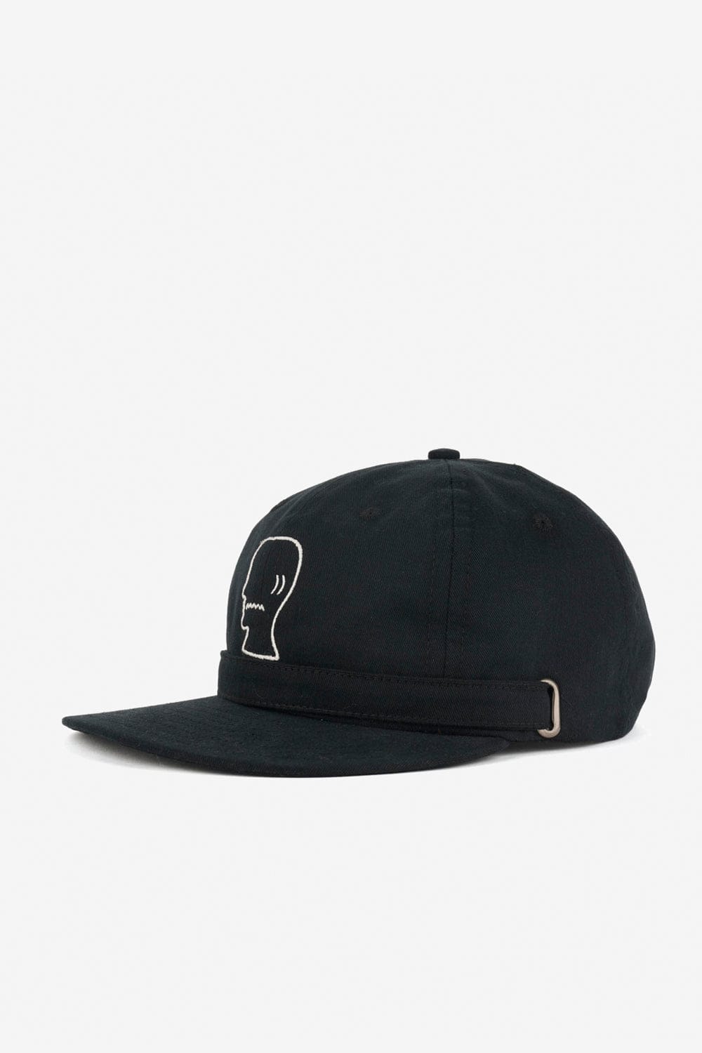 Brain Dead Extended Strap 6 Panel Logohead Hat (Black)