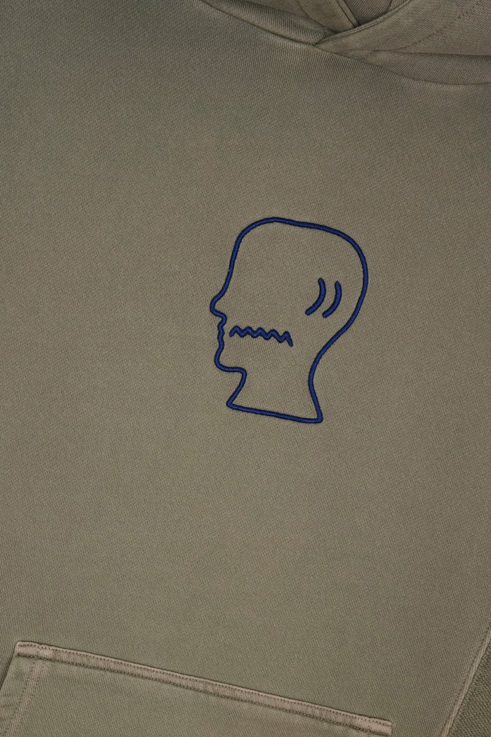 Brain Dead Mendoza Cropped Hoodie (Cement)