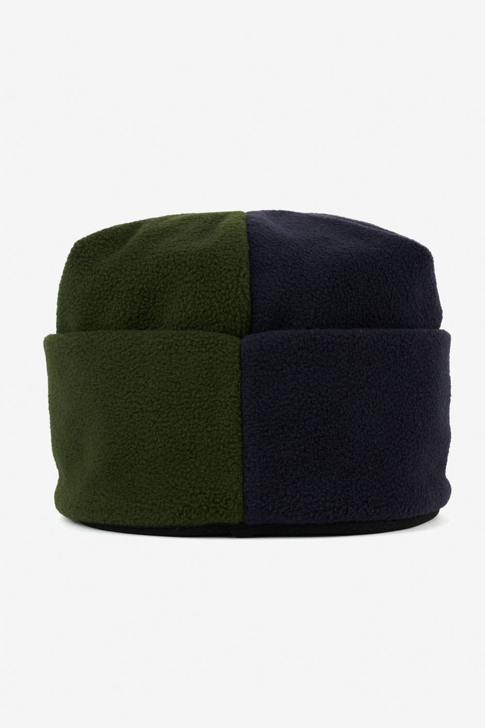 Brain Dead Organic Panel Polar Fleece Beanie (Navy/Olive)