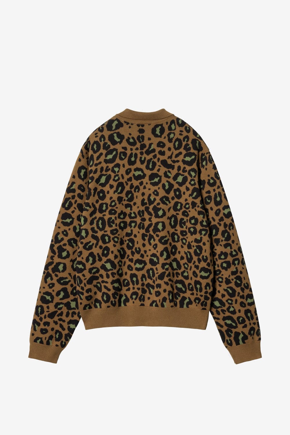 Carhartt WIP Arlo L/S Polo (Camo Leo Jacquard / Tamarind/Black)