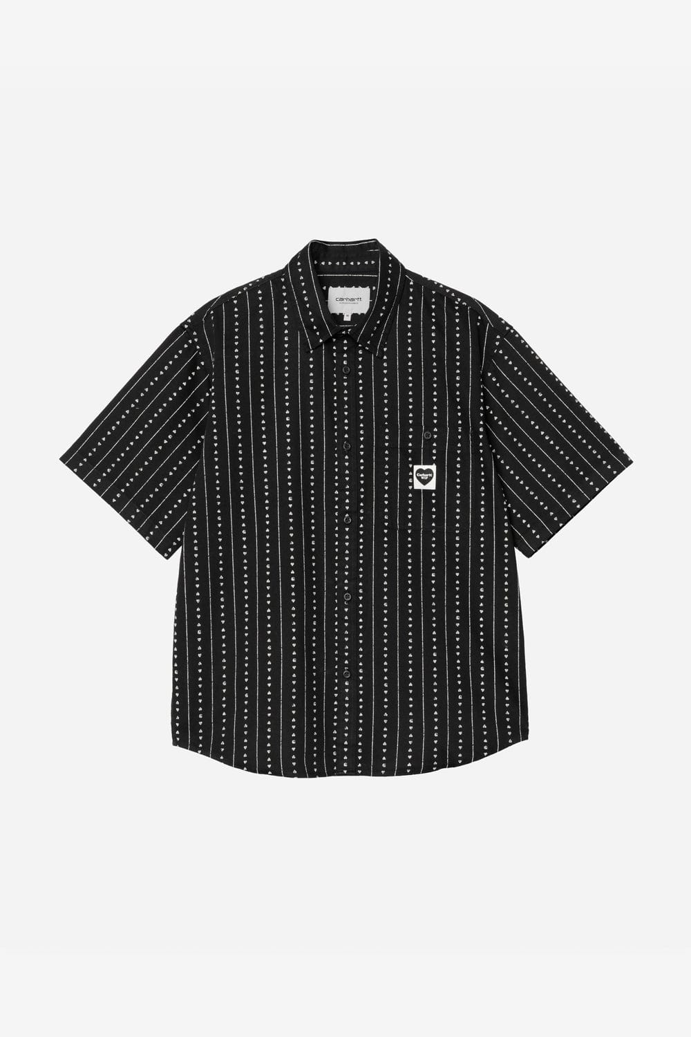 Carhartt WIP Drewe S/S Shirt (Heart C Pinstripe Black/Natural)