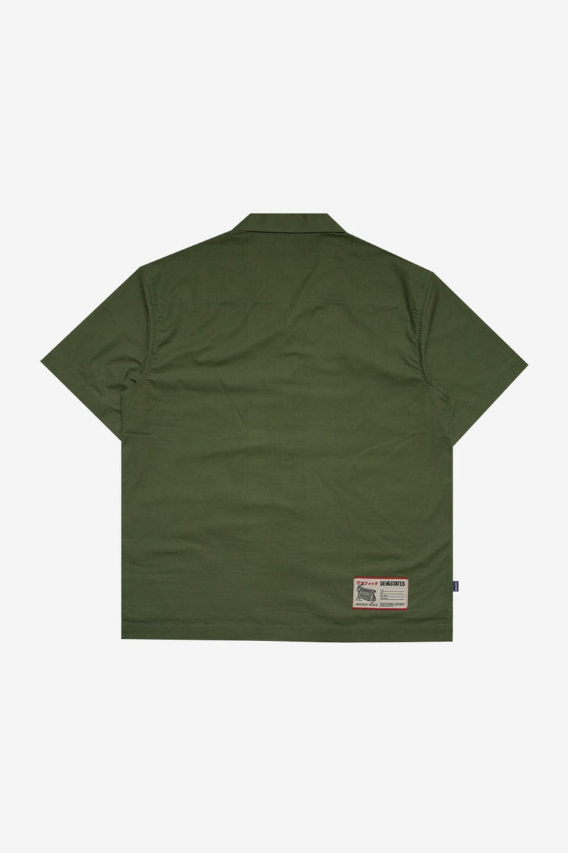 DEVA STATES Relic Embroidered Shirt (Olive Green)