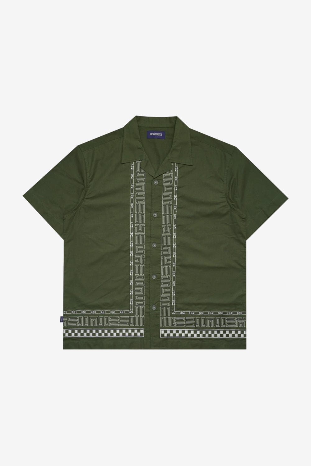 DEVA STATES Relic Embroidered Shirt (Olive Green)