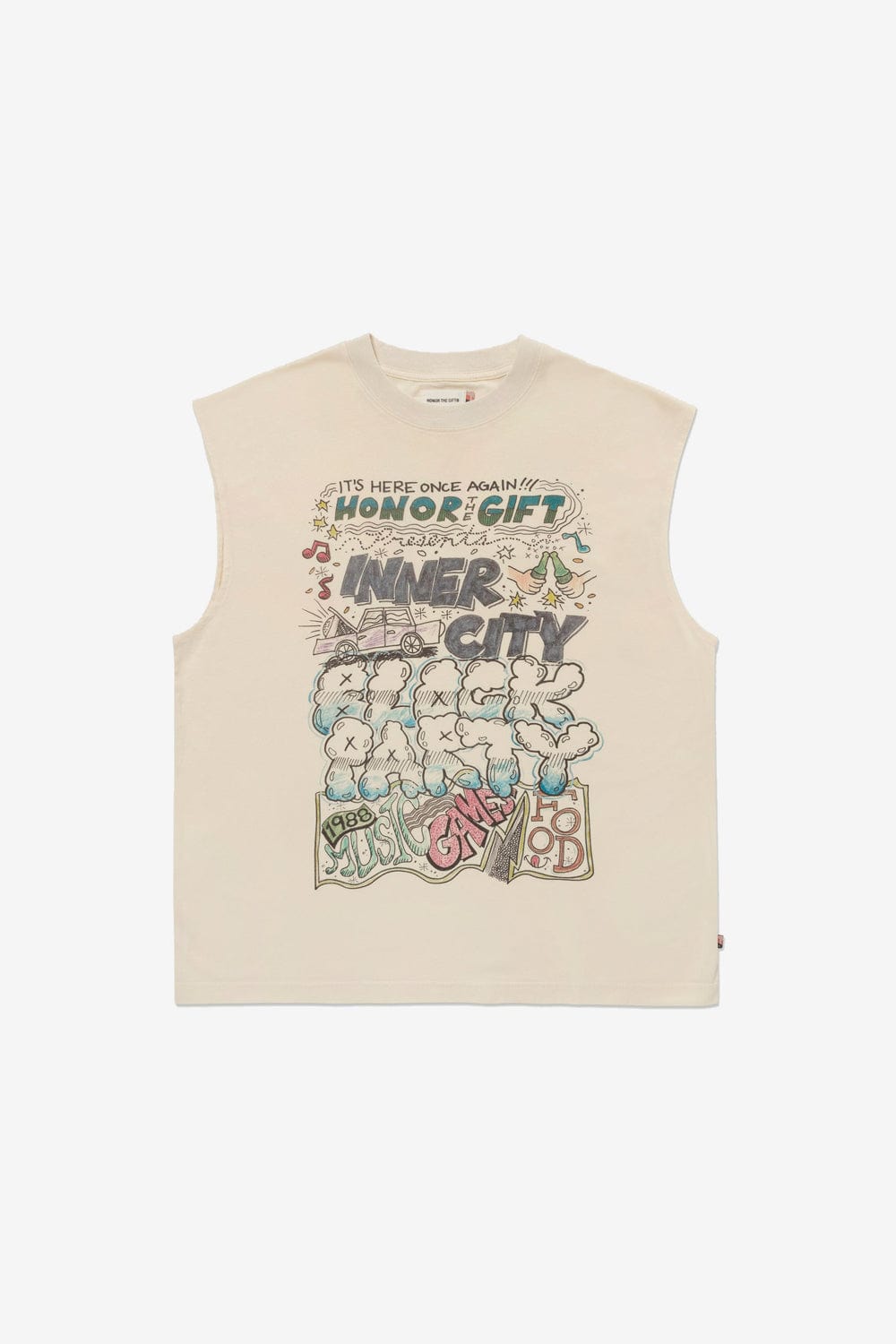 Honor The Gift Block Party Cut-Off (Bone)