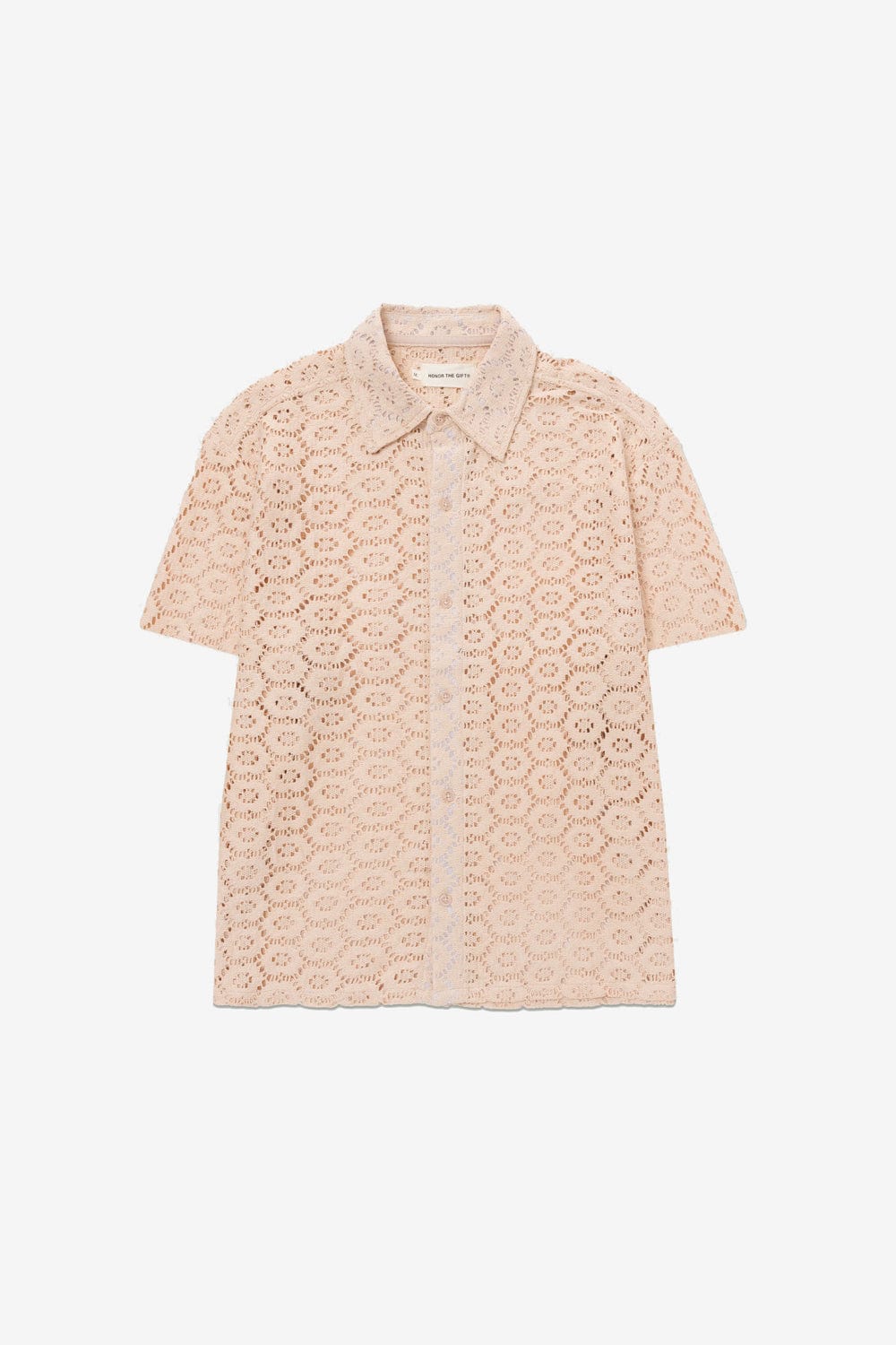 Honor The Gift Crochet Button Up (Bone)