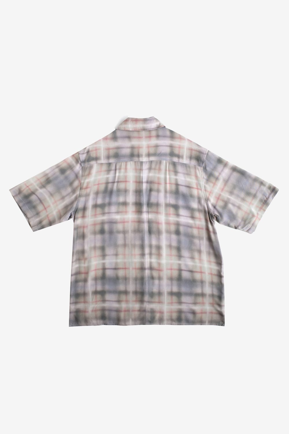 Jungles Airbrush Plaid Button Up Shirt (Tartan Plaid)