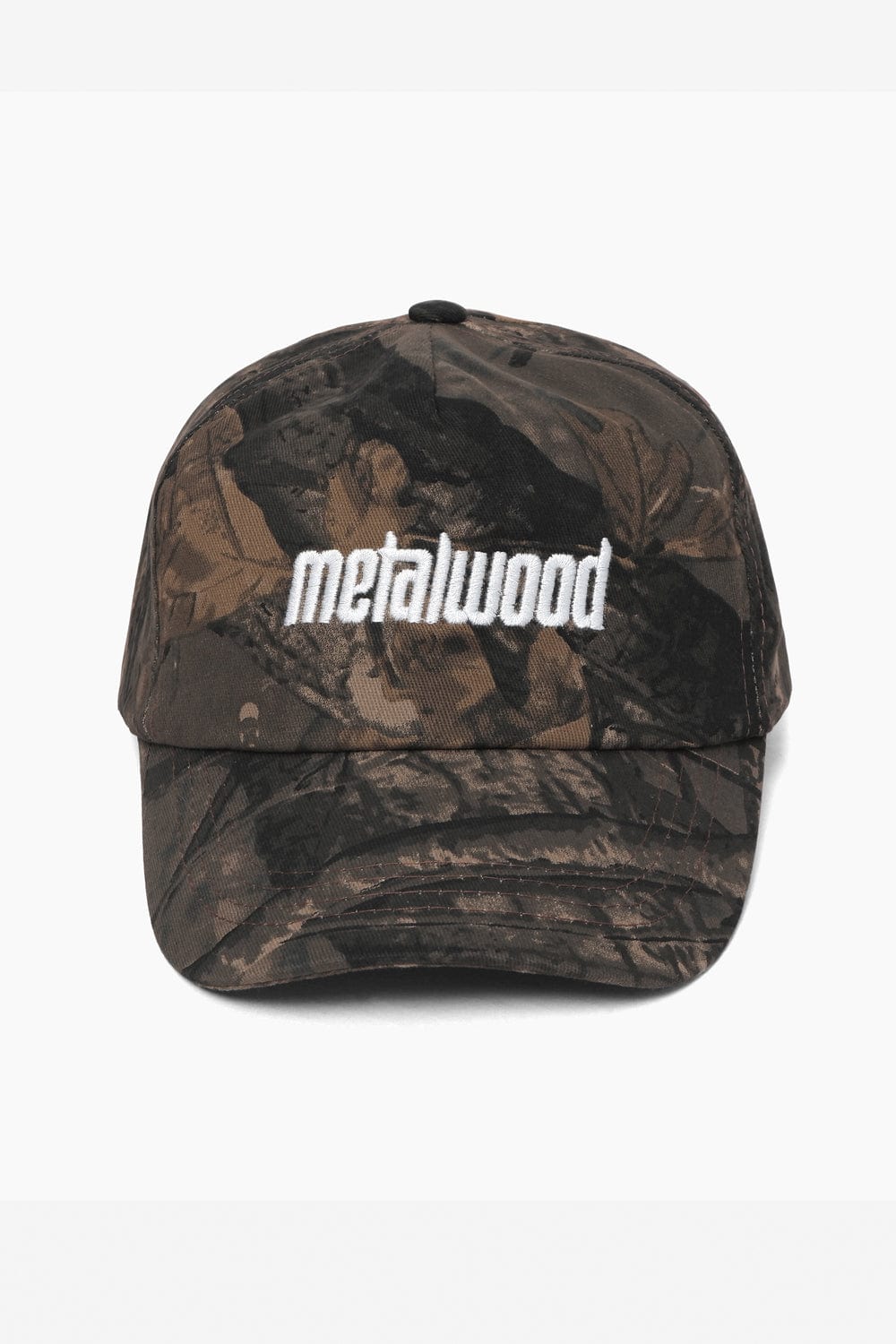 Metalwood Studio Metal Logo 5-Panel Hat (Real Leaf Camo)