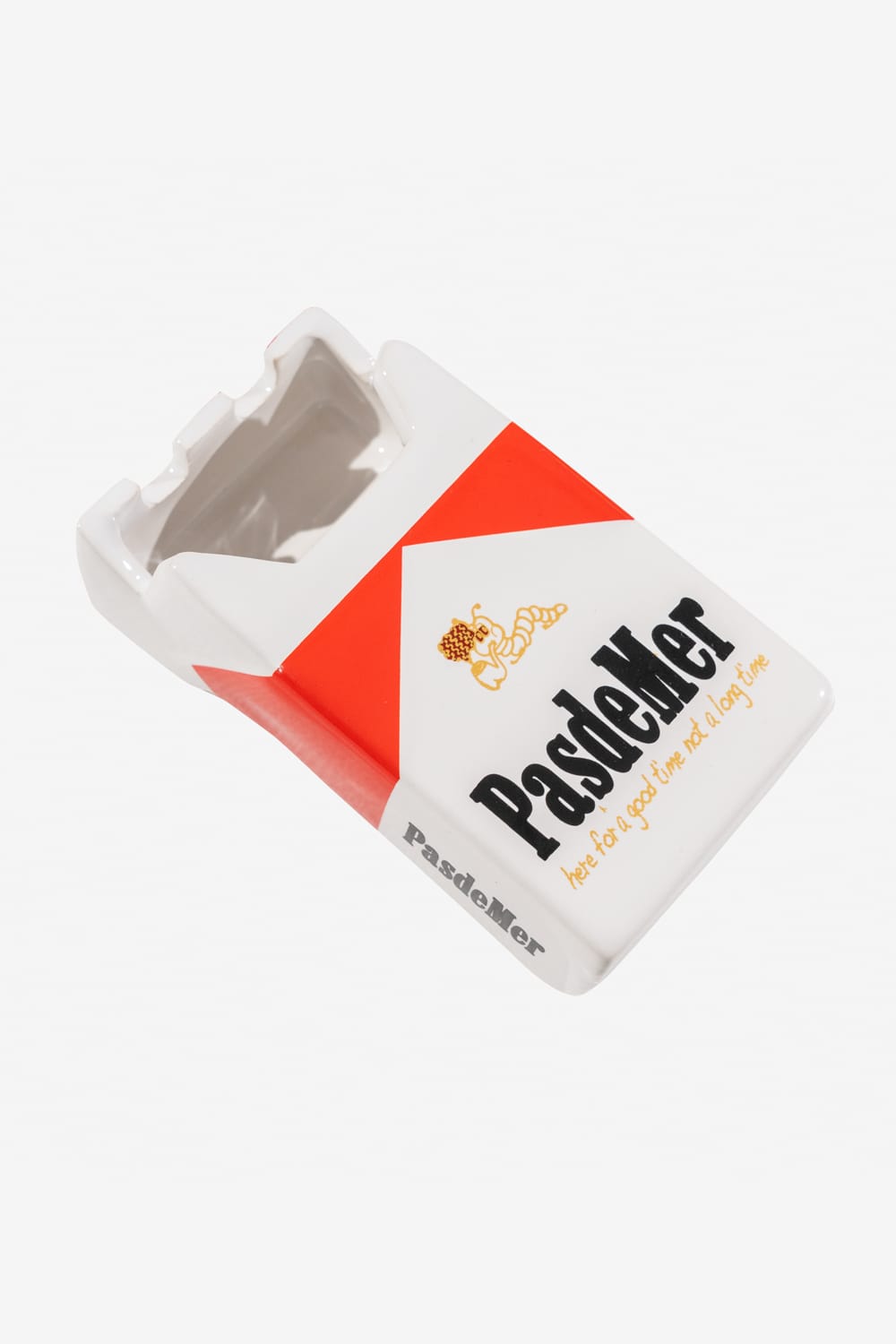 Pas de Mer Not Long Time Ashtray (White/Red)