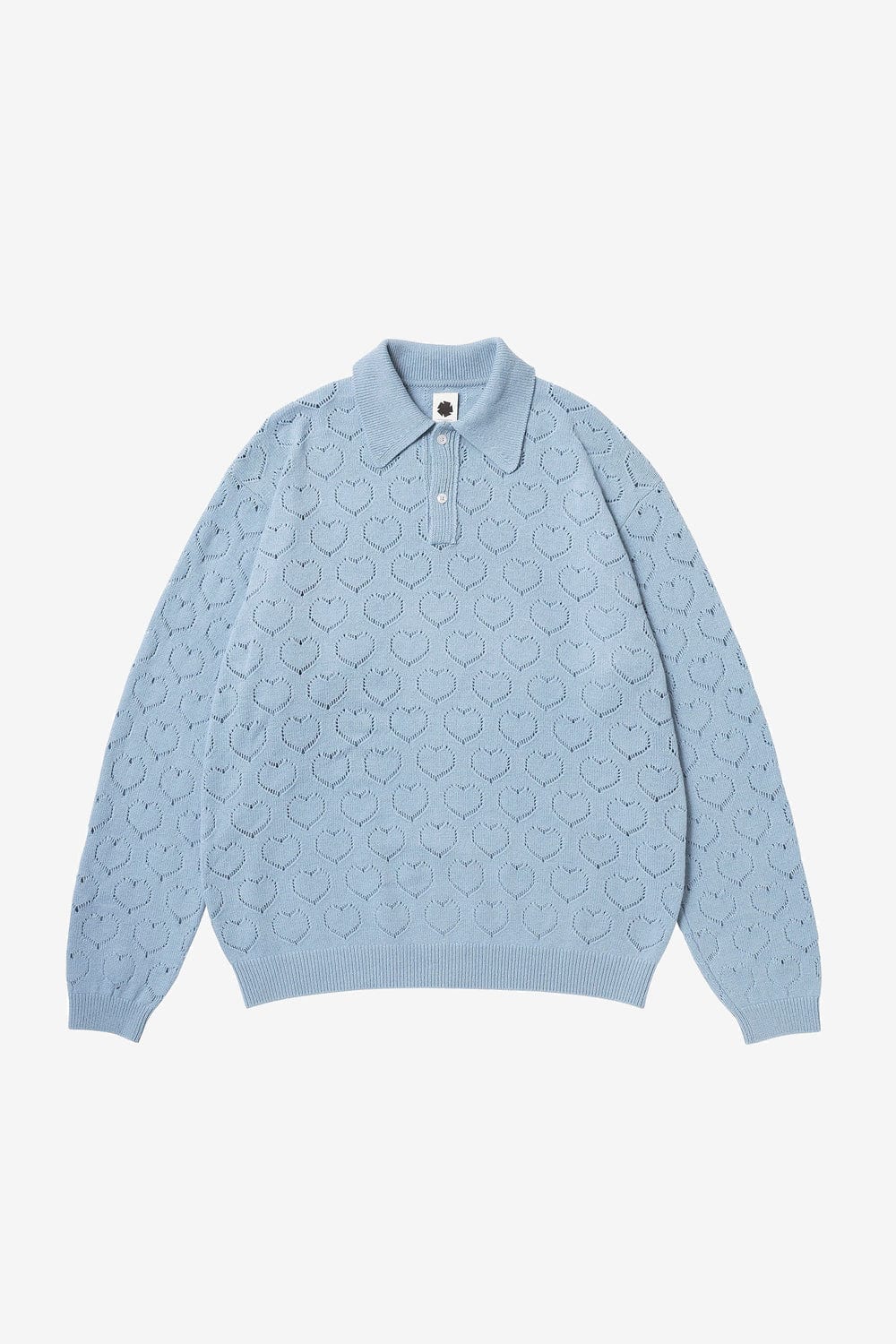 vowels Eyelet Polo (Blue)