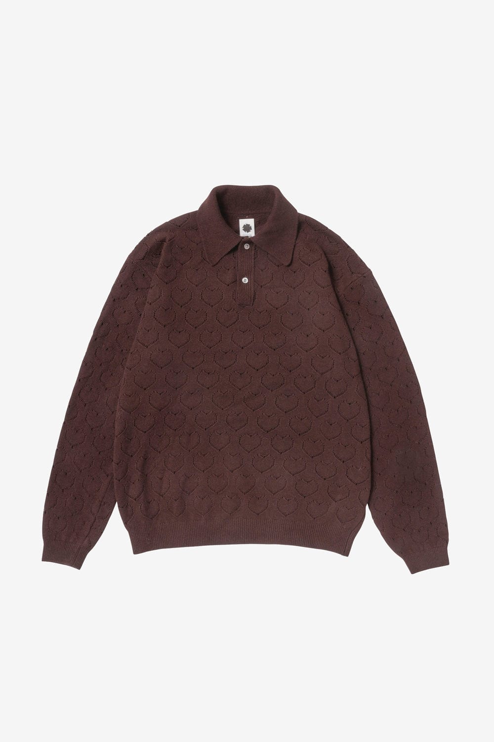 vowels Eyelet Polo (Dark Tobacco)