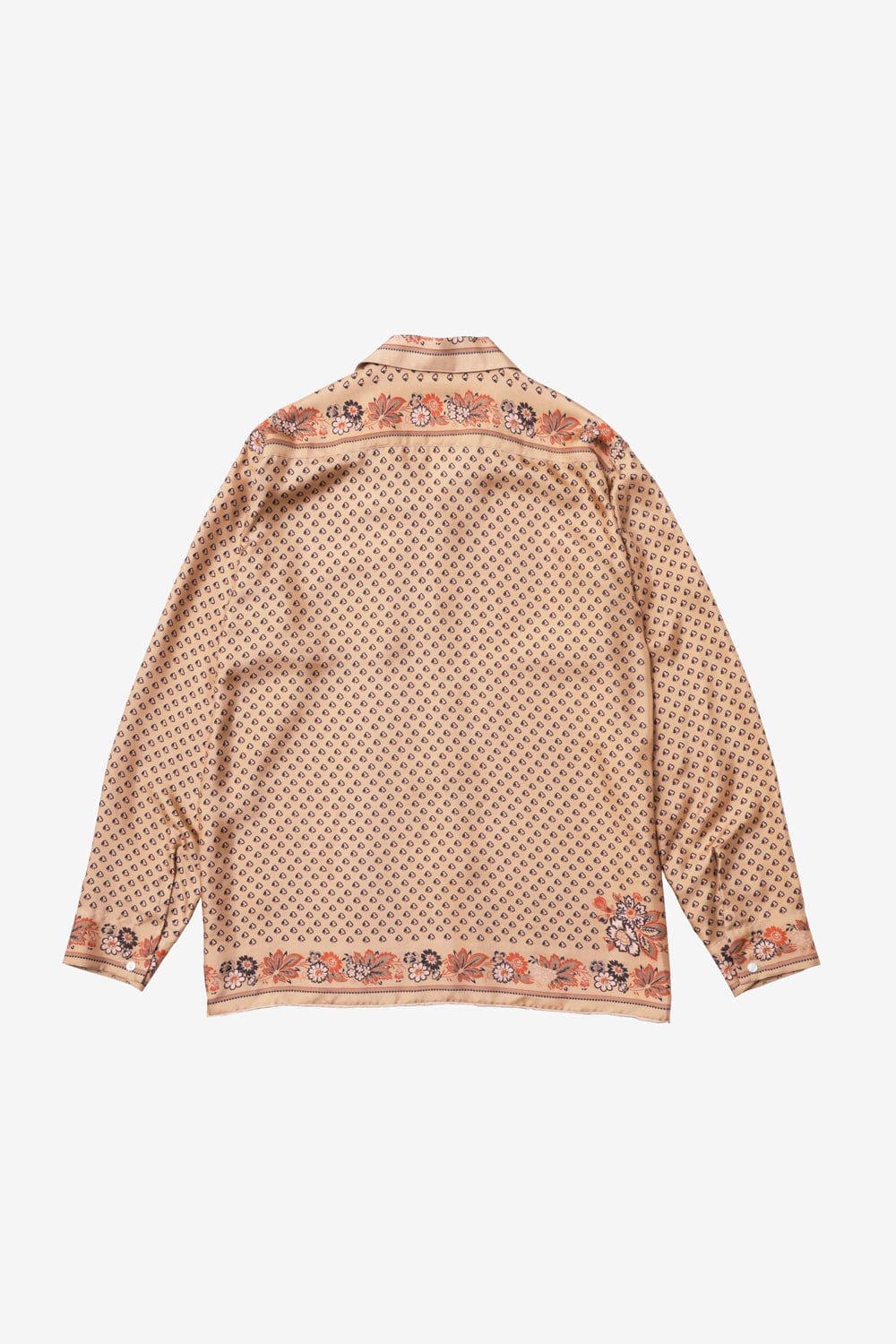 vowels LS Silk Scarf Shirt (Sand)