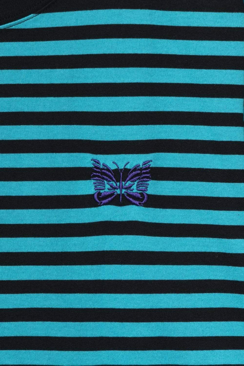 Needles Papillon Embroidered Tee (Tourquoise/Black)