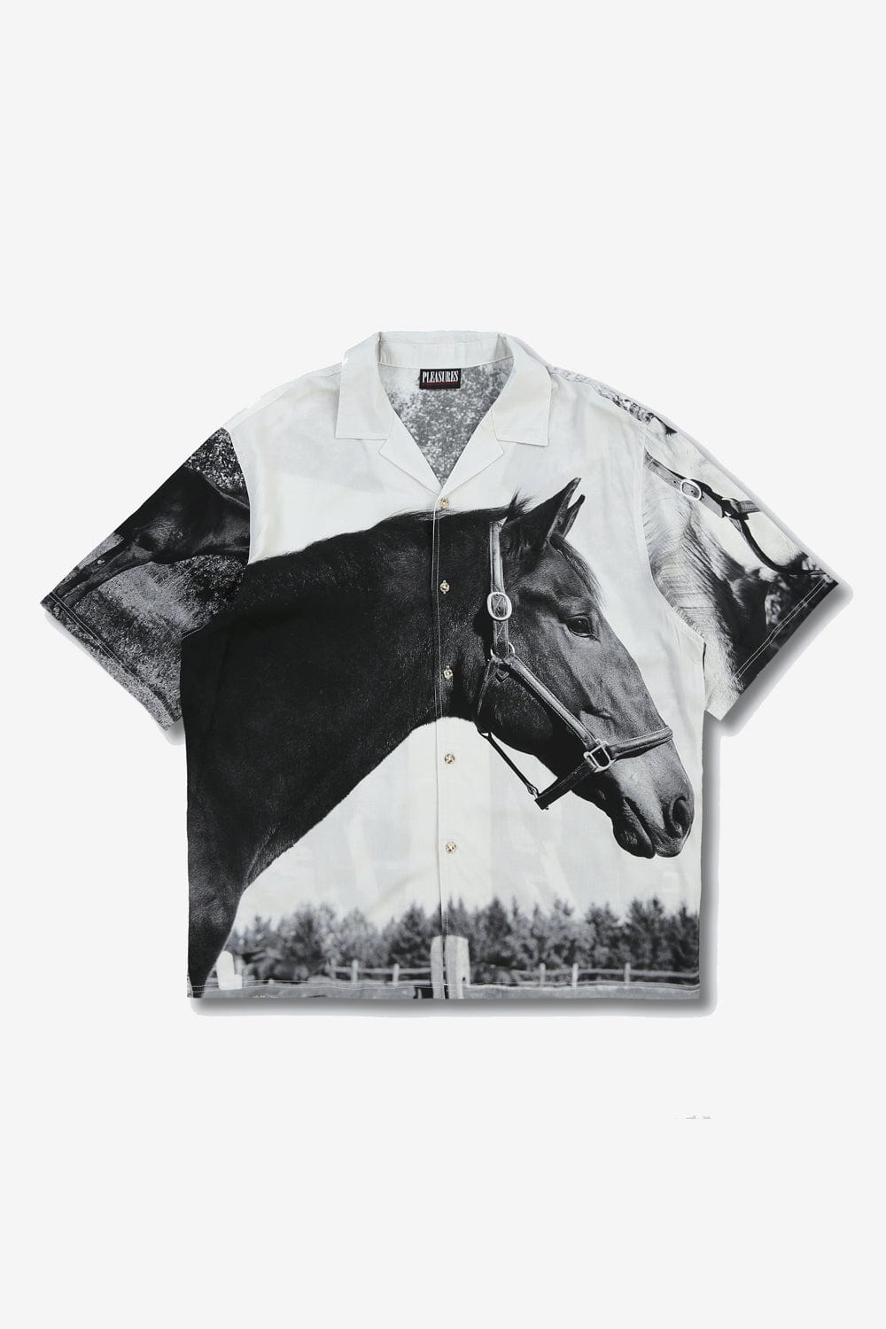 PLEASURES Horses Button Down (White) - Commonwealth