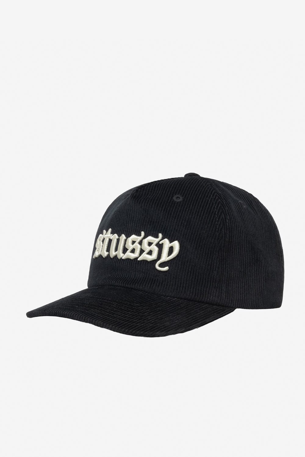 Stussy Mid-Depth Old English Snapback (Black) - Commonwealth