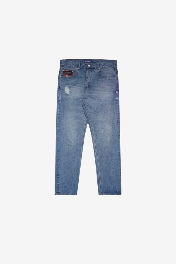 【DEARMINE】Grit Washing Denim Pants DEVA STATES Grit Denim Pants (Washed Blue) - Commonwealth