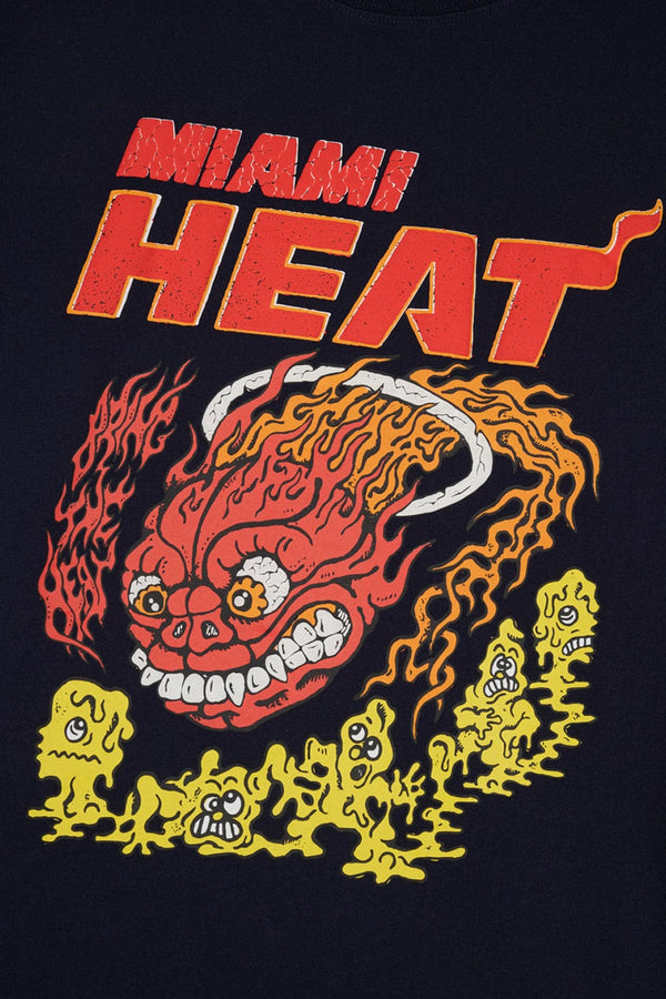 Men's Miami Heat Homage Heather Charcoal NBA x Teenage Mutant