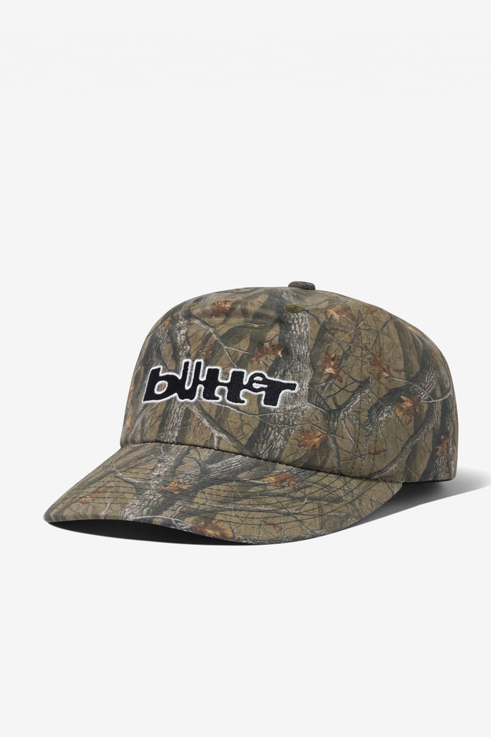 Butter Goods Warped 5 Panel Cap (Forest Camo)