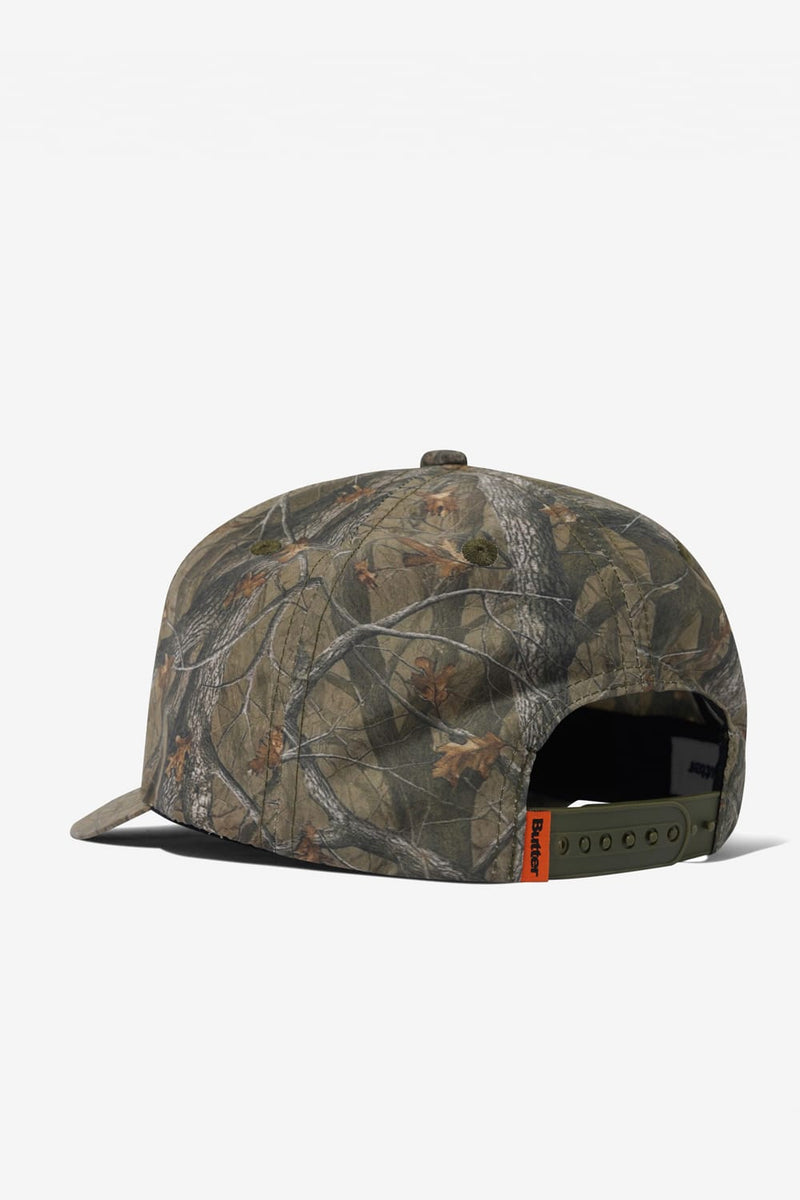 Butter Goods Warped 5 Panel Cap (Forest Camo)