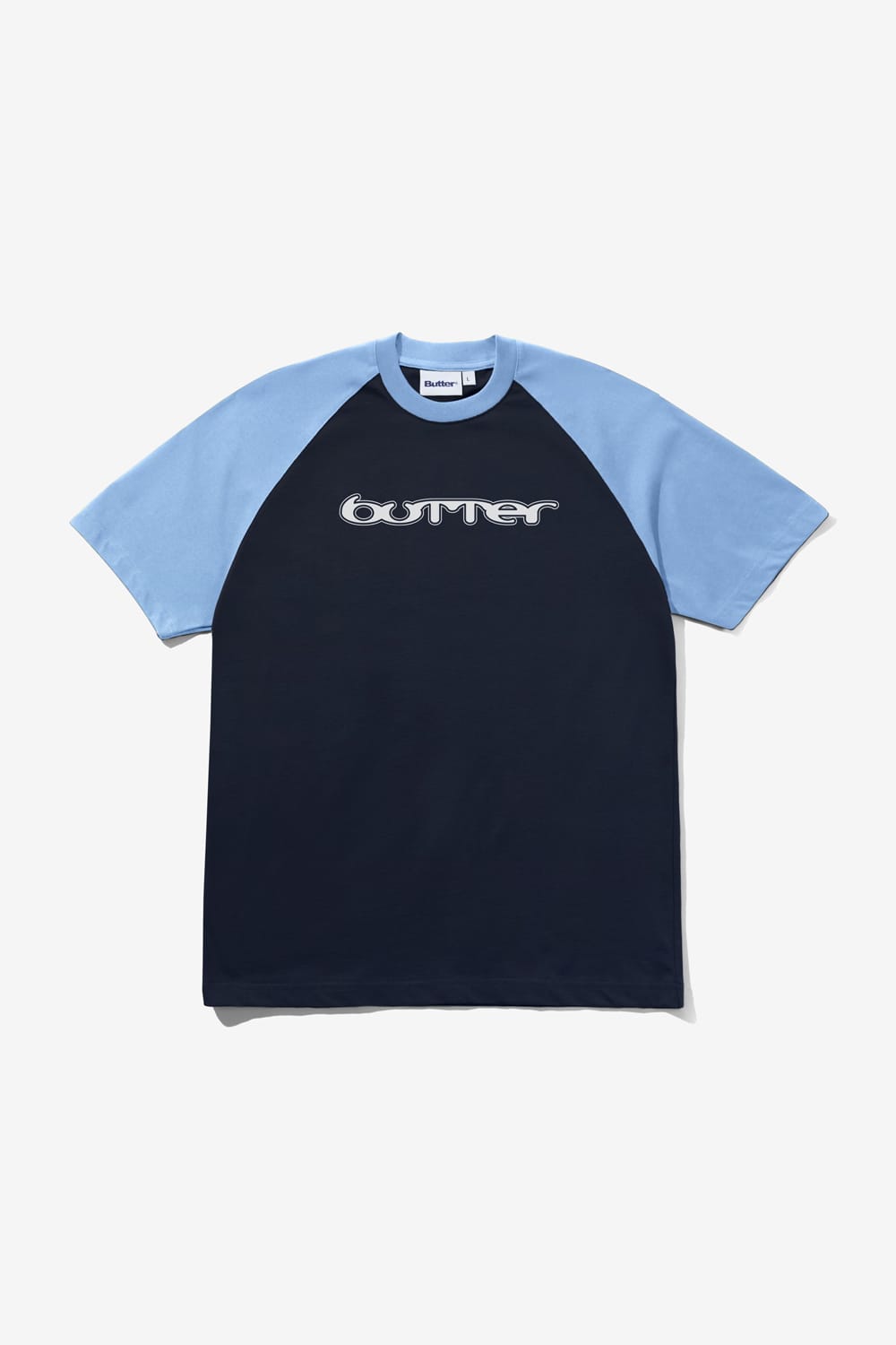 Butter Goods Witness Raglan Tee (Sky/Navy)