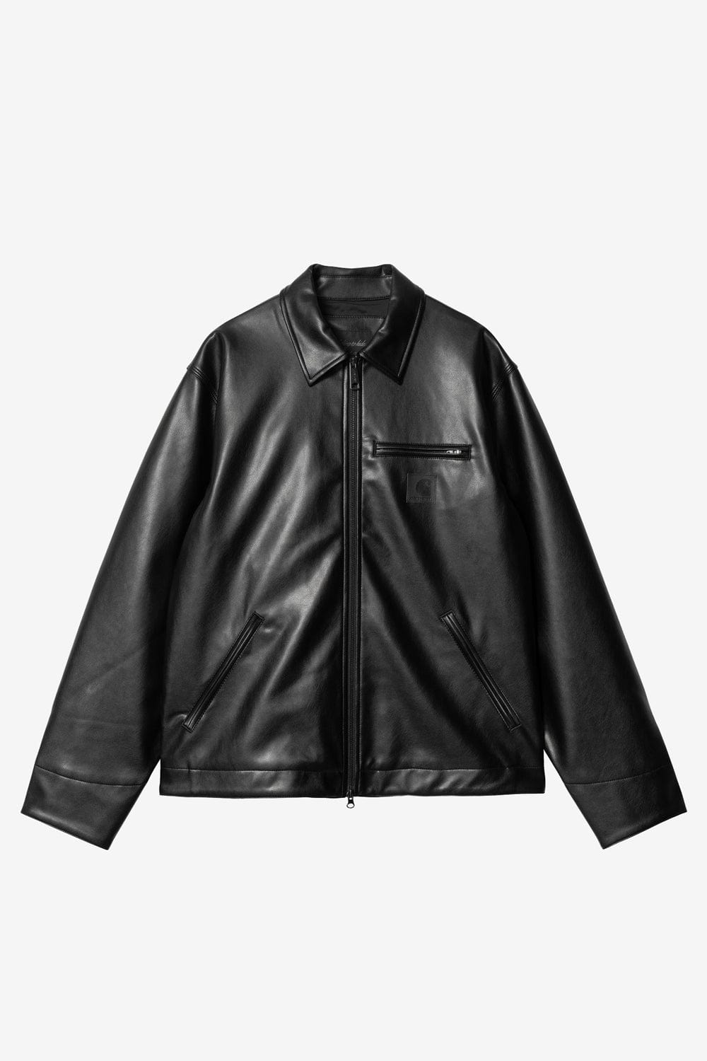 Carhartt WIP Detroit Jacket (Black PU Leather)