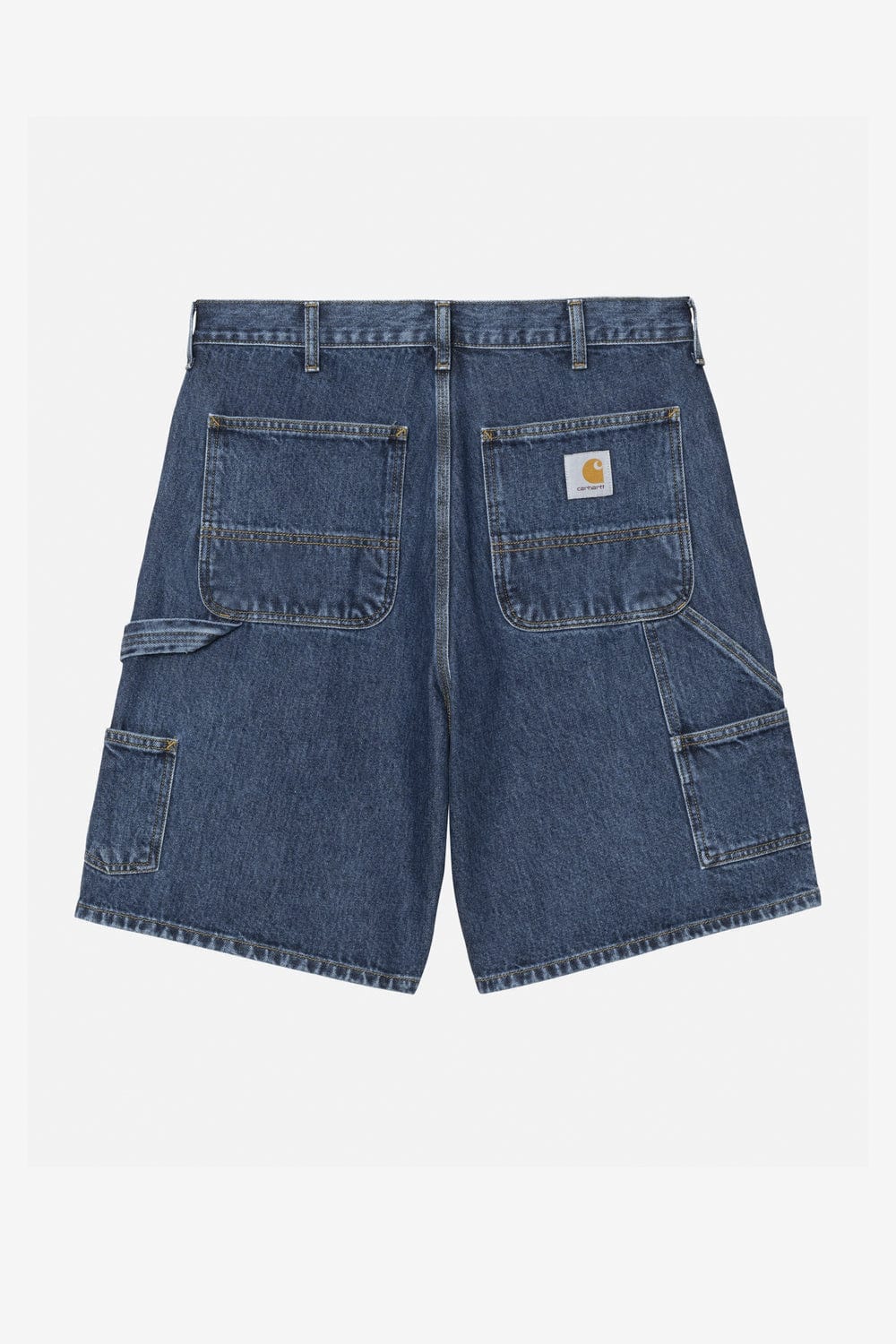 Carhartt WIP Double Knee Short (Stone Washed) (Blue)