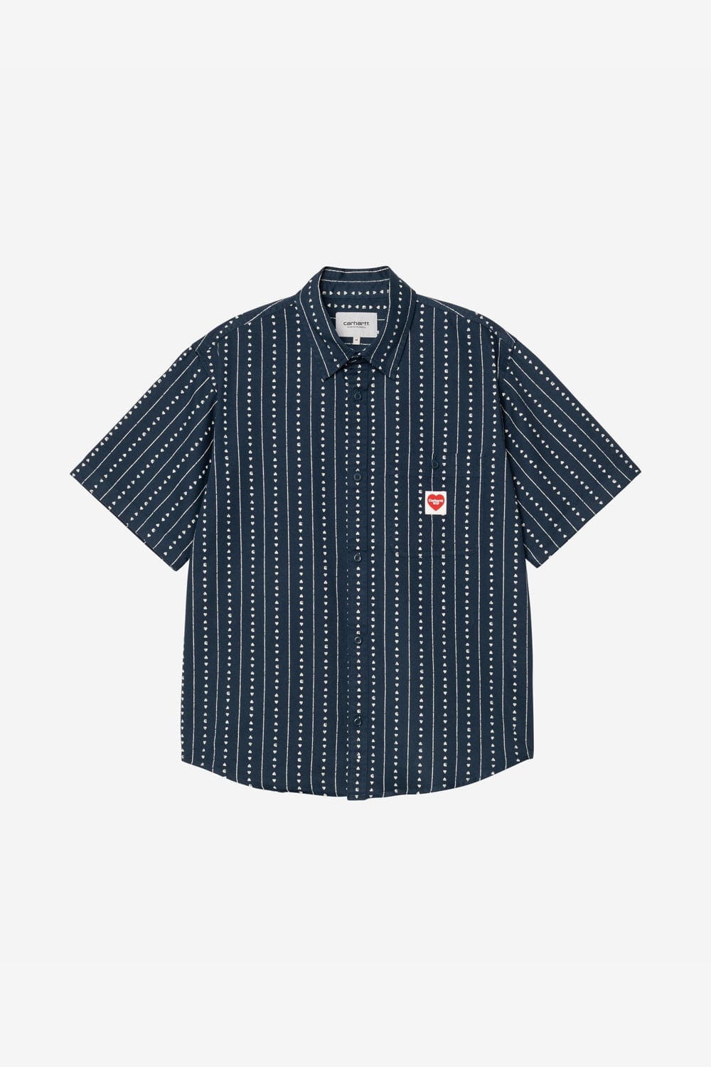 Carhartt WIP Drewe Shirt (Heart C Pinstripe Ink/Natural)
