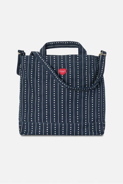Carhartt WIP Drewe Tote Big (Heart C Pinstripe Ink/Natural