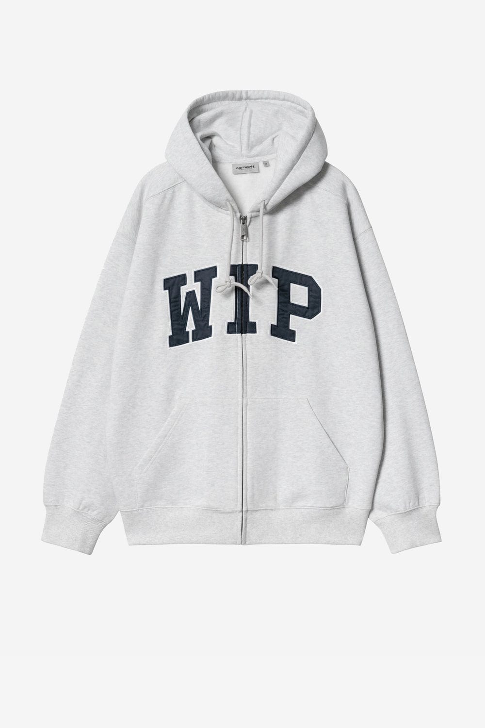 Carhartt WIP Hooded WIP Sweat Jacket (Ash Heather Stone Washed)