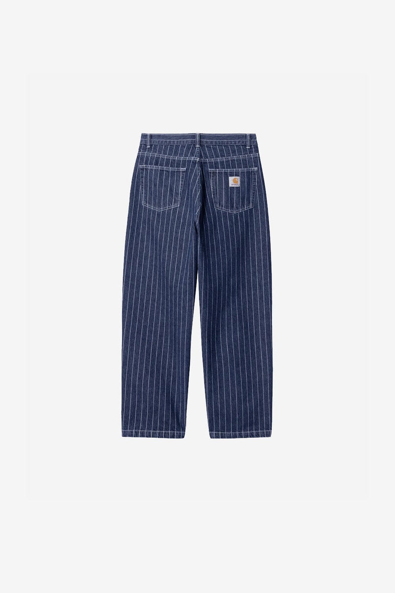 Carhartt WIP Orlean Stripe Pant (Blue/White Stone Washed)