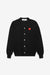 COMME des GARCONS PLAY N008 Heart Cardigan (Black)