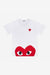 COMME des GARCONS PLAY T034 Half Heart Tee (White)