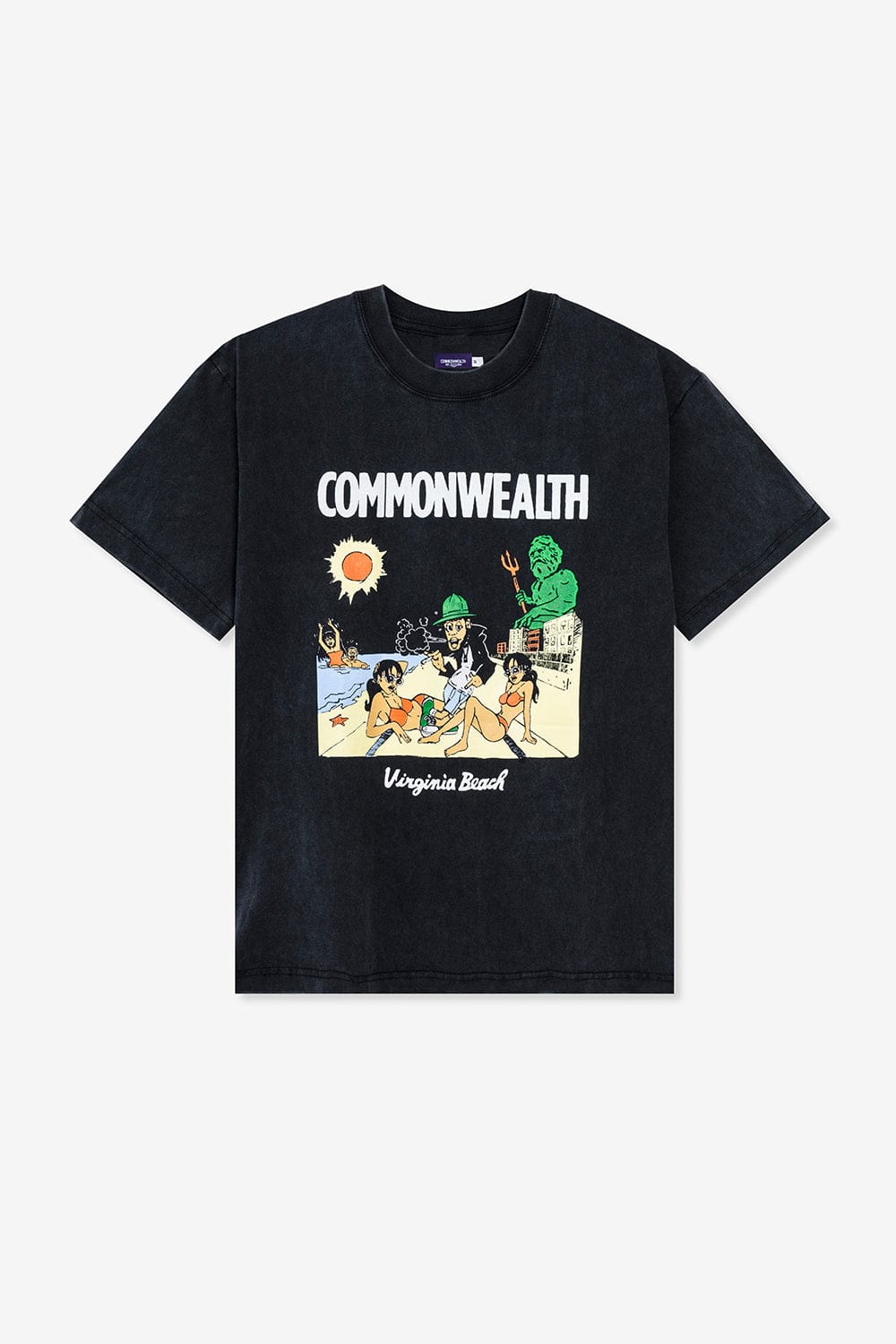 Commonwealth Oceanfront Tee (Washed Black)