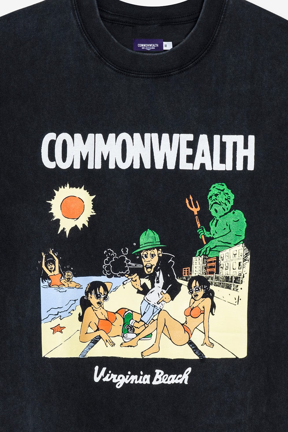Commonwealth Oceanfront Tee (Washed Black)