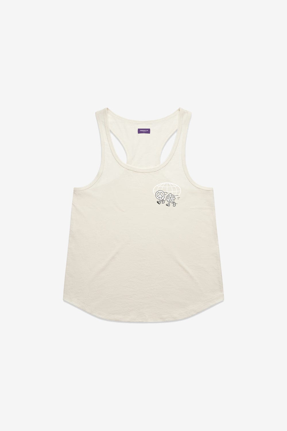 Commonwealth Run Day Racer Back Tank (Cream)