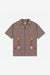 Dime Lotus SS Button Up (Heather Brown)