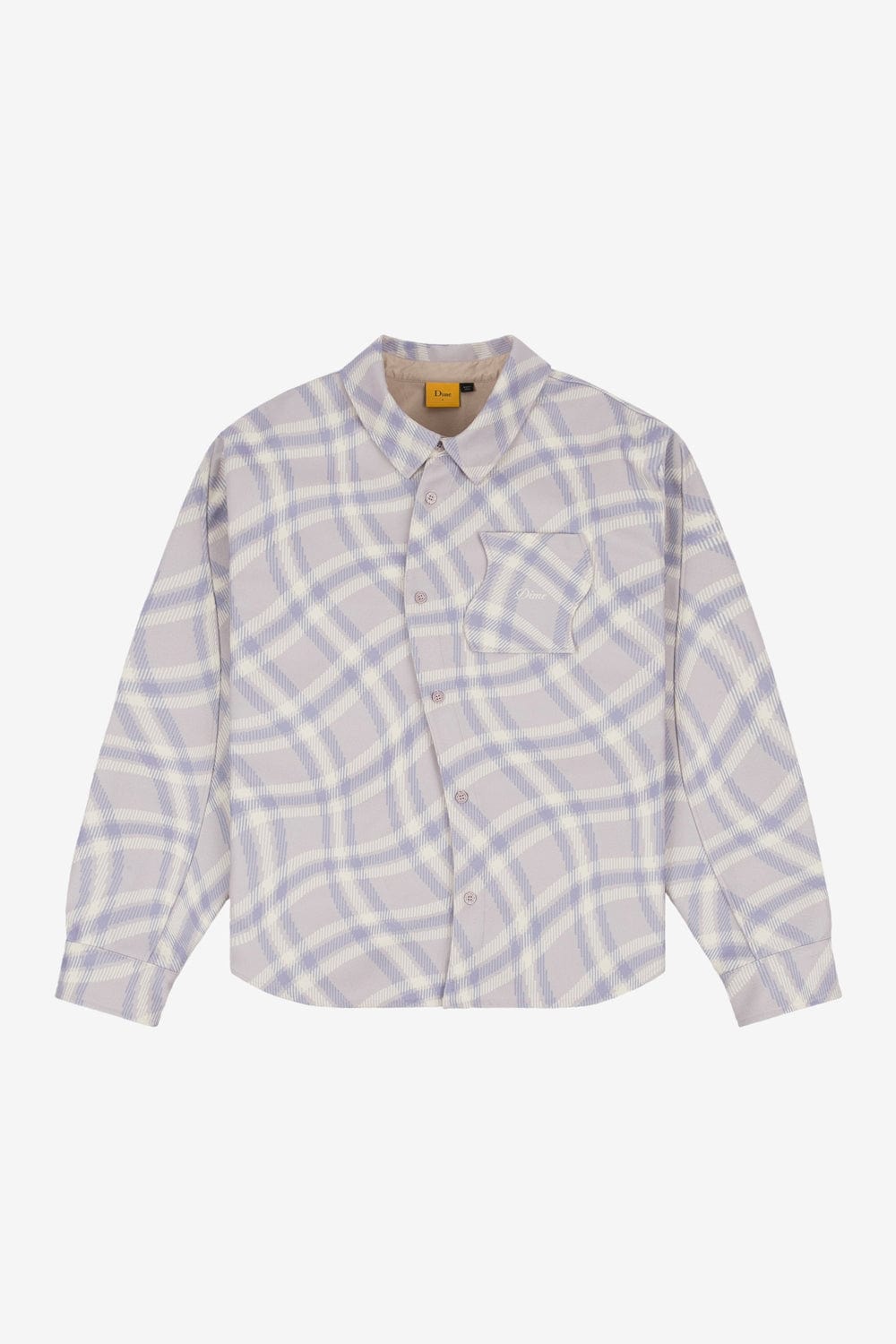 Dime Plaid Fleece Shirt (Lilac Gray)
