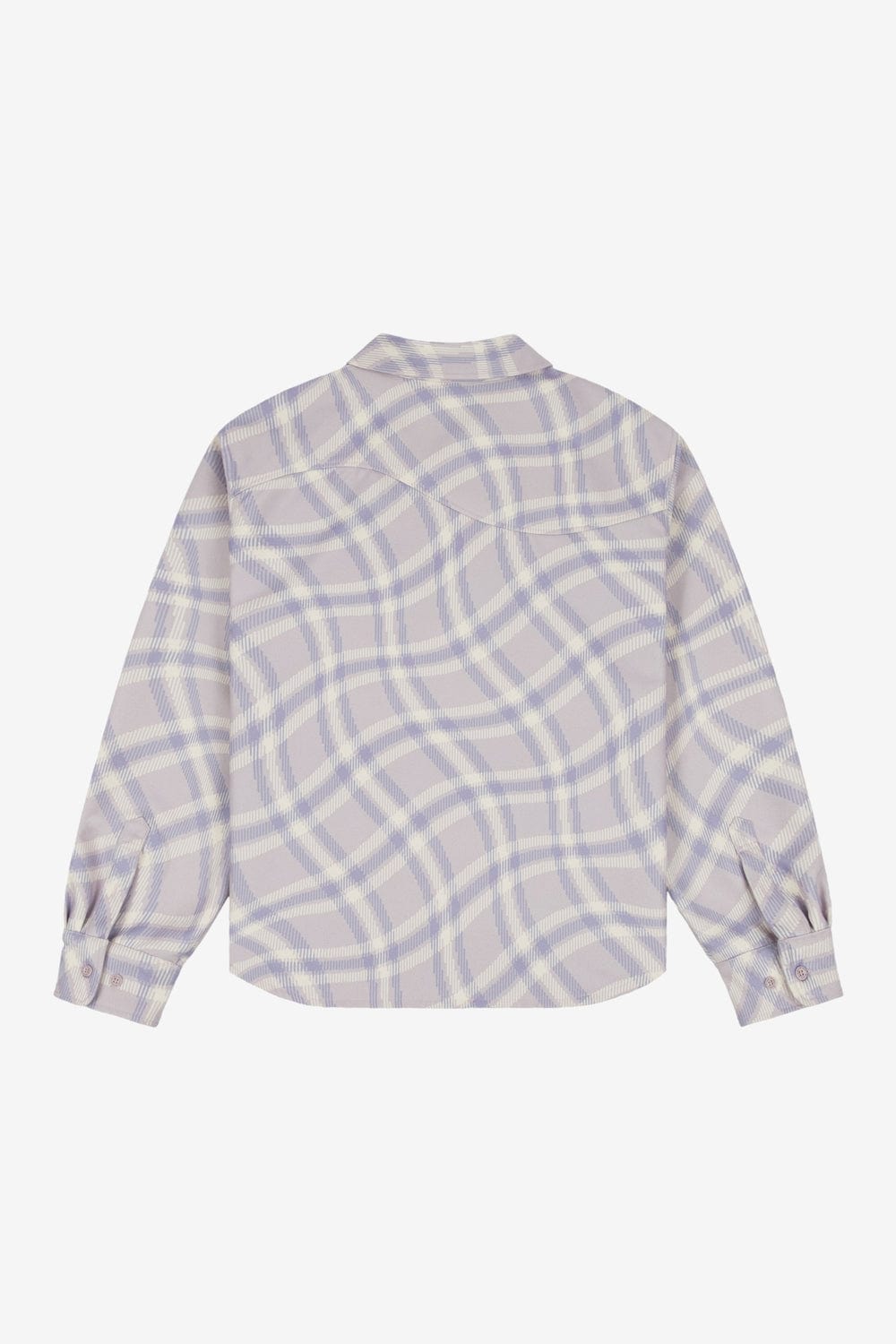 Dime Plaid Fleece Shirt (Lilac Gray) - Commonwealth