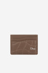Dime Quilted Card Holder (Brown)
