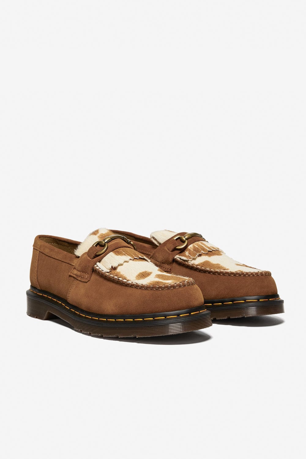 Dr. Martens Adrian Snaffle Cow Print (Pecan Brown) - Commonwealth