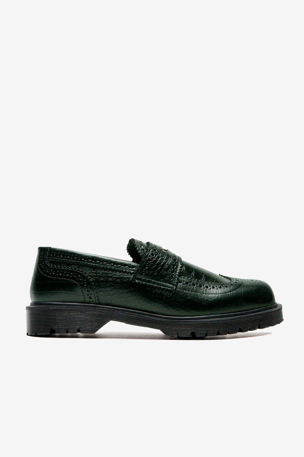 Dr. Martens Penton Brogue (Forest Green Analine Croc Emboss)