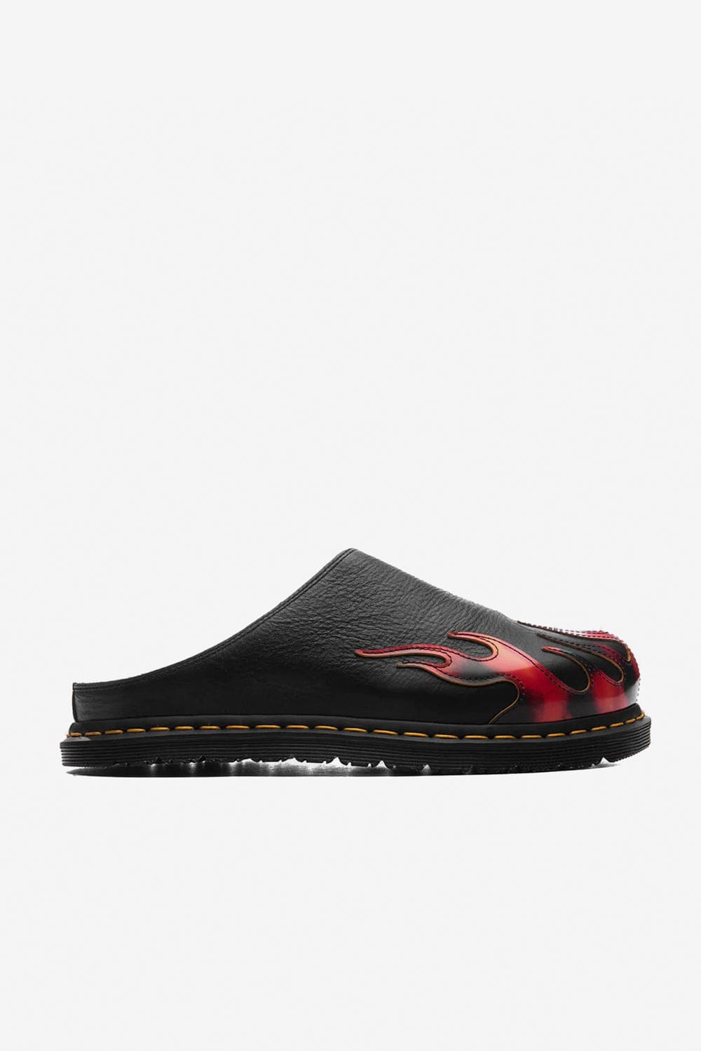 Dr Martens San Mule Flame (Black/Vibrant Red)