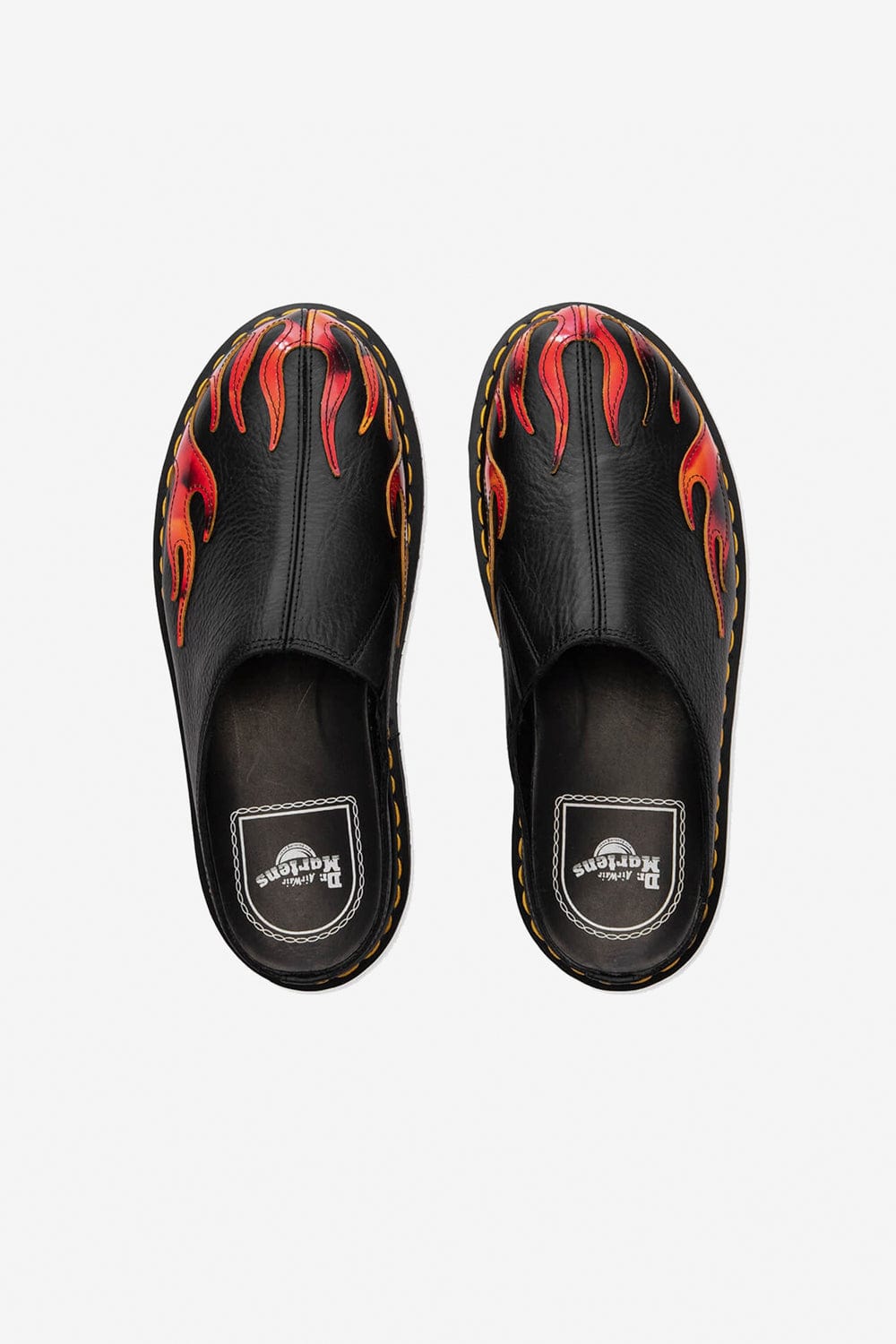 Dr Martens San Mule Flame (Black/Vibrant Red)