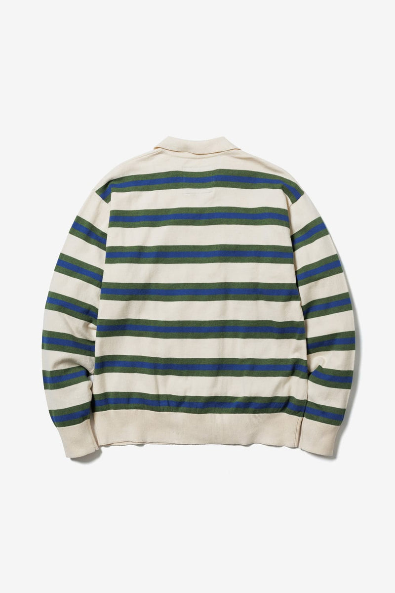 Ecstatic Research Border Polo Knit (White)