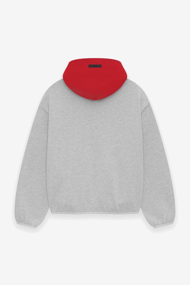 ESSENTIALS Essentials Bulls Hoodie (Light Heather/Red)