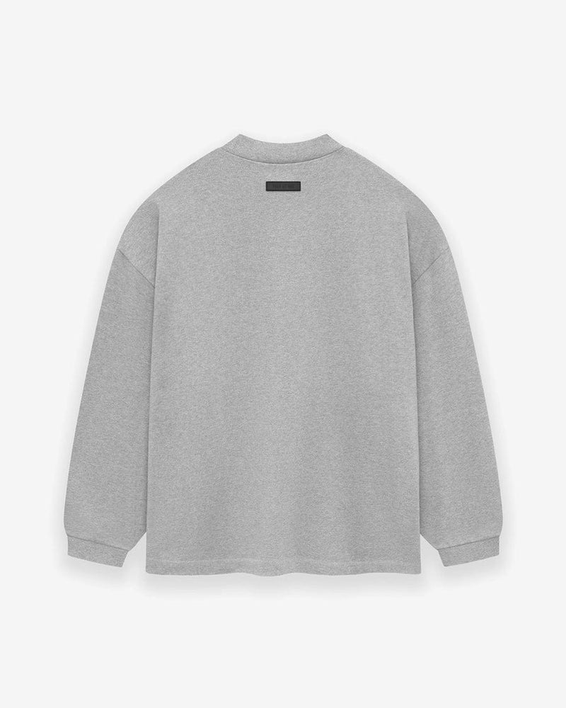 ESSENTIALS Heavy Jersey L/S Tee (Light Heather Grey)