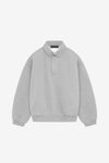 ESSENTIALS Longsleeve Knit Polo (Light Heather Grey)