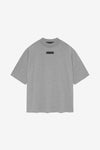 ESSENTIALS Tab Crewneck Tee (Dark Heather Oatmeal)