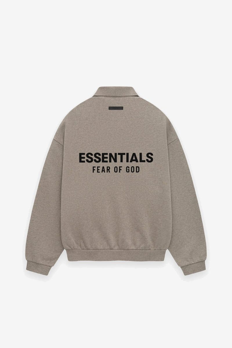 Fear Of God ESSENTIALS Core Fleece Polo (Heather Gray)