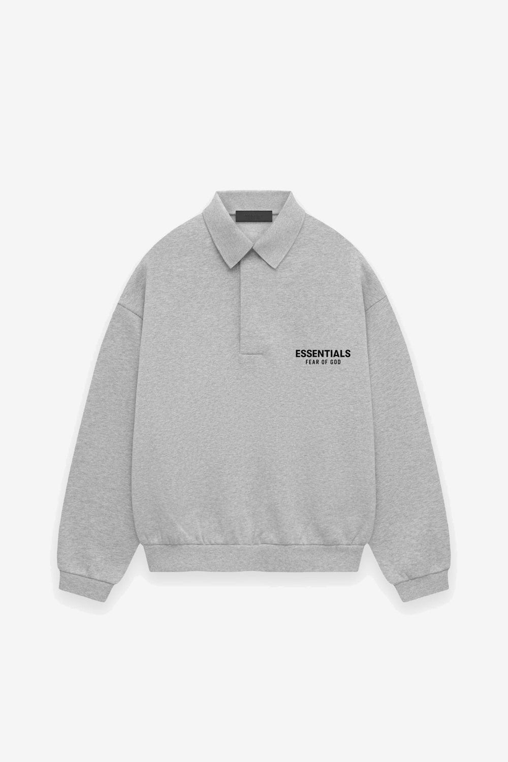 Fear Of God ESSENTIALS Core Fleece Polo (Light Heather Gray)